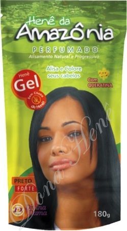 *Henê da Amazônia em Gel Pouch - Preto Forte 180g